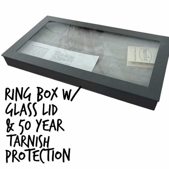 $55 NEW Ring Storage Display Jewelry Box 50 YR Jewel Guard Tarnish Protection